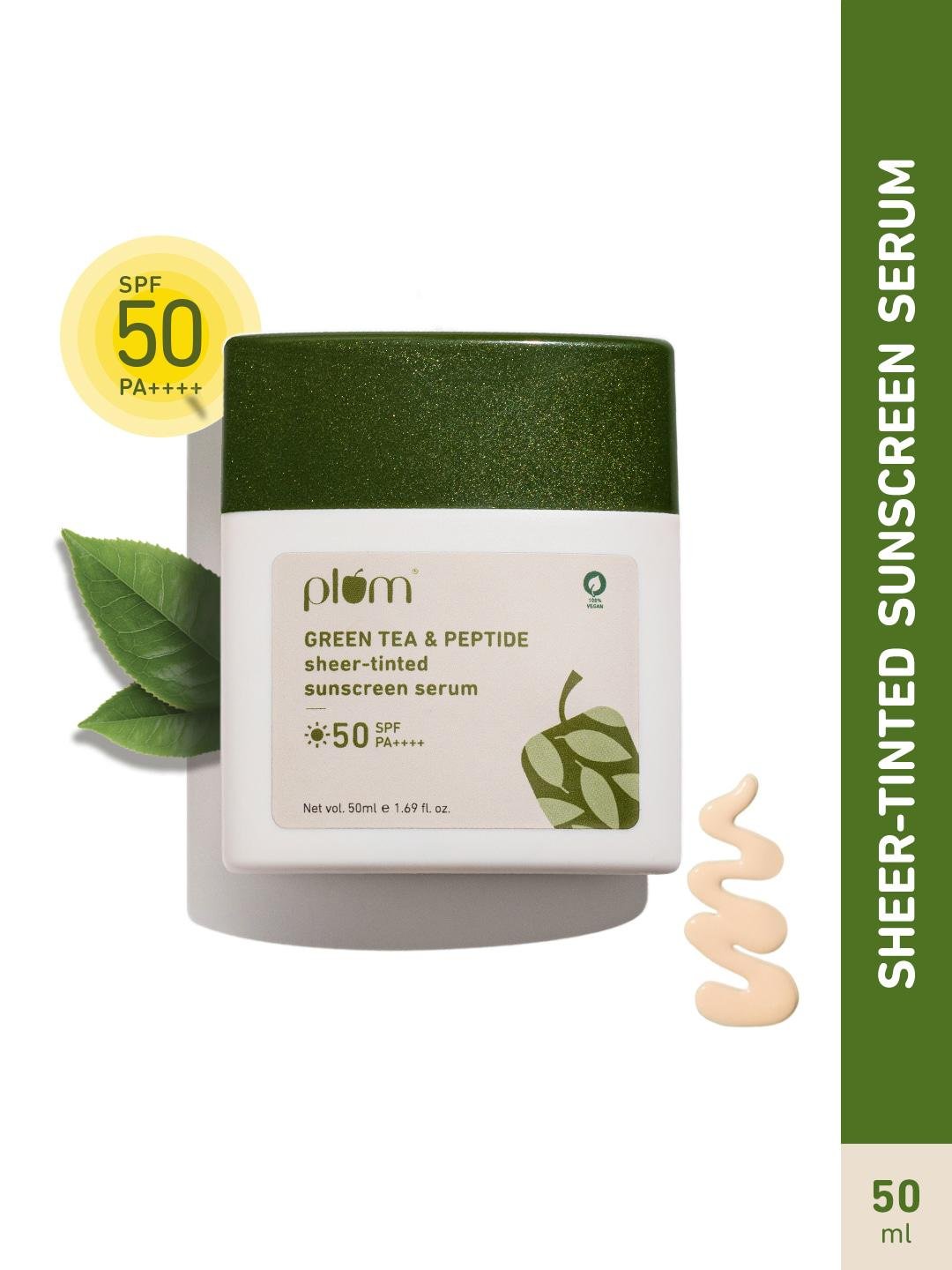 Plum Green Tea And Peptide Sheer Tinted Sunscreen (SPF 50, PA++++)